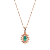 Oval Halo Vintage Necklace