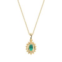 Oval Halo Vintage Necklace