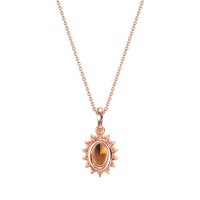 Oval Halo Vintage Necklace