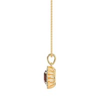 Oval Halo Vintage Necklace