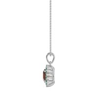 Oval Halo Vintage Necklace