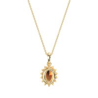 Oval Halo Vintage Necklace