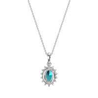 Oval Halo Vintage Necklace