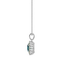 Oval Halo Vintage Necklace