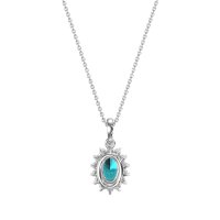 Oval Halo Vintage Necklace