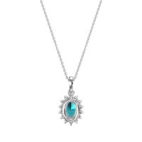 Oval Halo Vintage Necklace
