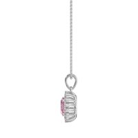 Oval Halo Vintage Necklace