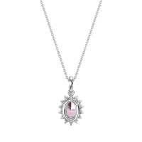 Oval Halo Vintage Necklace