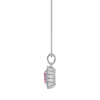 Oval Halo Vintage Necklace