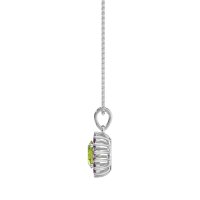 Oval Halo Vintage Necklace