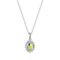 Oval Halo Vintage Necklace