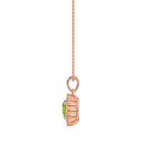 Oval Halo Vintage Necklace