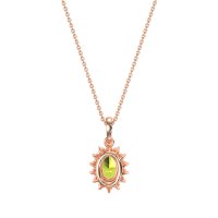 Oval Halo Vintage Necklace