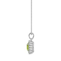 Oval Halo Vintage Necklace
