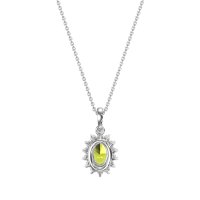 Oval Halo Vintage Necklace