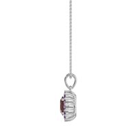 Oval Halo Vintage Necklace