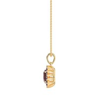 Oval Halo Vintage Necklace