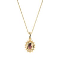 Oval Halo Vintage Necklace