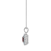Oval Halo Vintage Necklace
