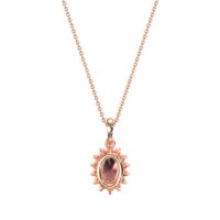 Oval Halo Vintage Necklace