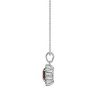 Oval Halo Vintage Necklace
