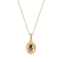 Oval Halo Vintage Necklace