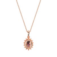 Oval Halo Vintage Necklace