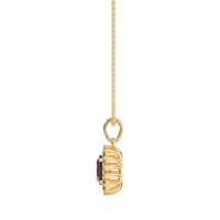 Oval Halo Vintage Necklace