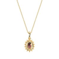 Oval Halo Vintage Necklace