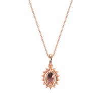 Oval Halo Vintage Necklace