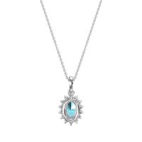 Oval Halo Vintage Necklace