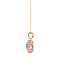 Oval Halo Vintage Necklace