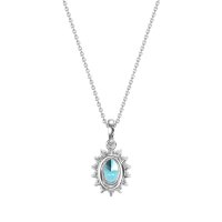 Oval Halo Vintage Necklace