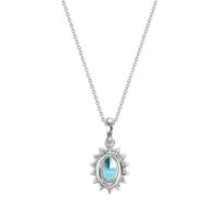 Oval Halo Vintage Necklace