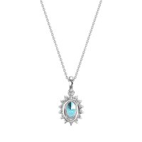 Oval Halo Vintage Necklace