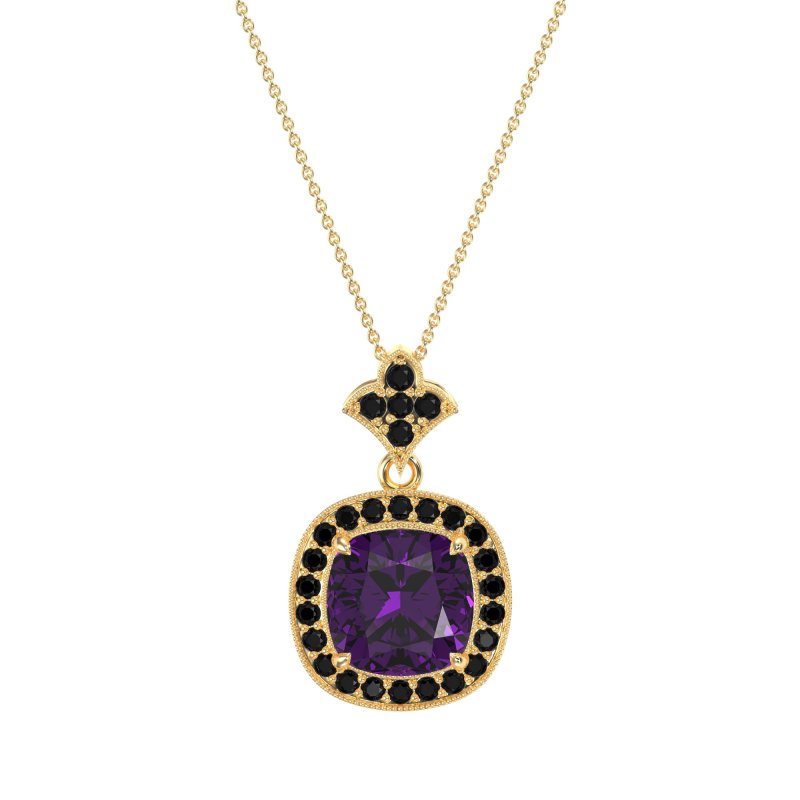 Flower Top Cushion Halo Necklace