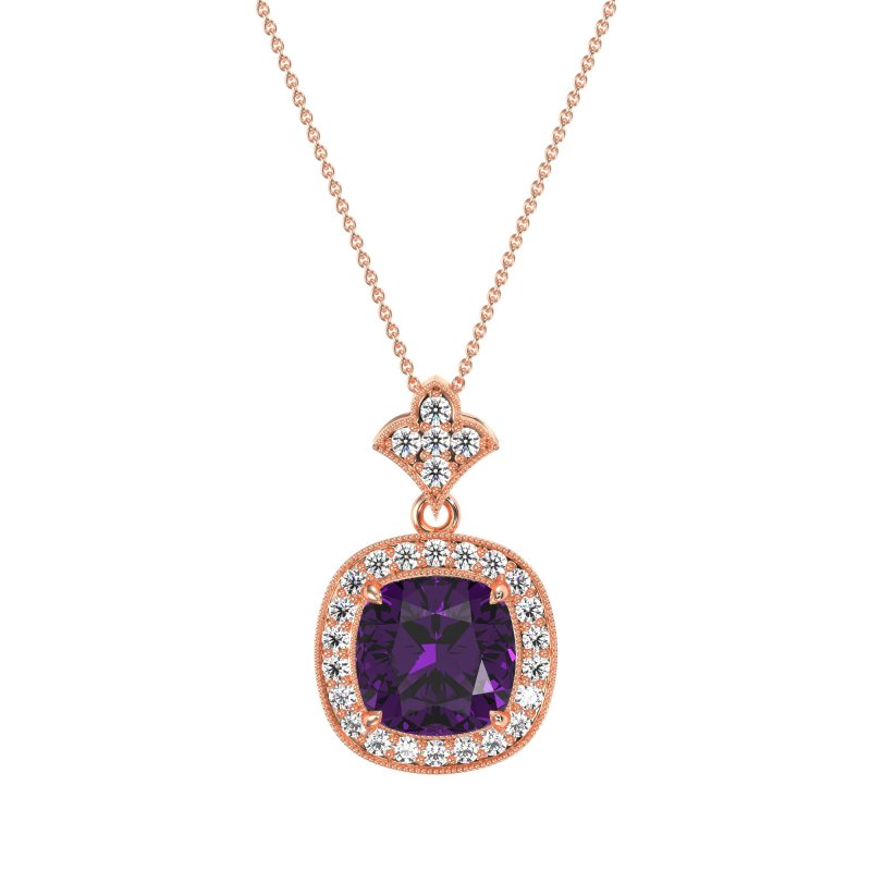 Flower Top Cushion Halo Necklace