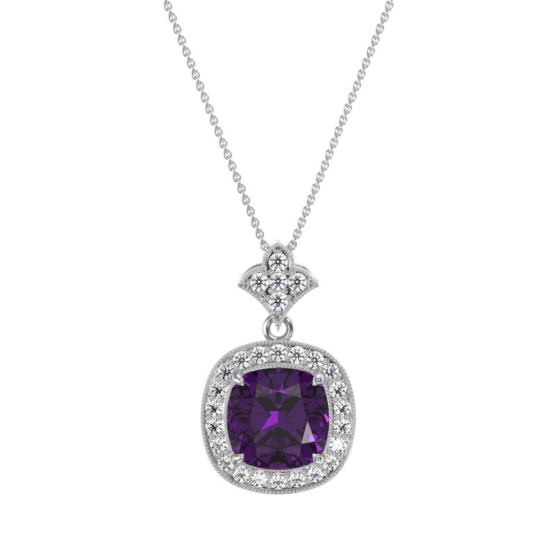 Flower Top Cushion Halo Necklace