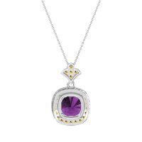 Flower Top Cushion Halo Necklace
