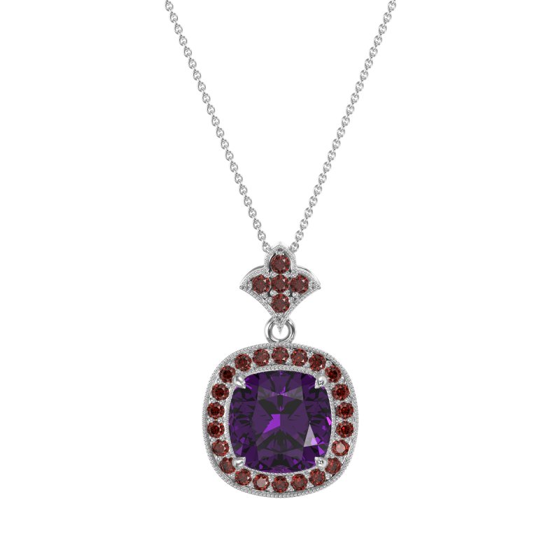 Flower Top Cushion Halo Necklace