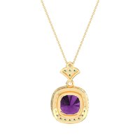 Flower Top Cushion Halo Necklace