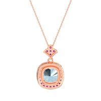 Flower Top Cushion Halo Necklace