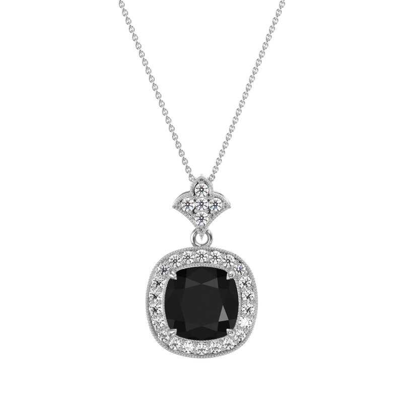 Flower Top Cushion Halo Necklace