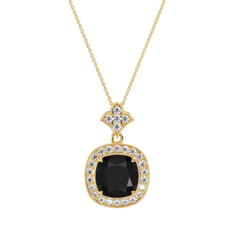 Flower Top Cushion Halo Necklace