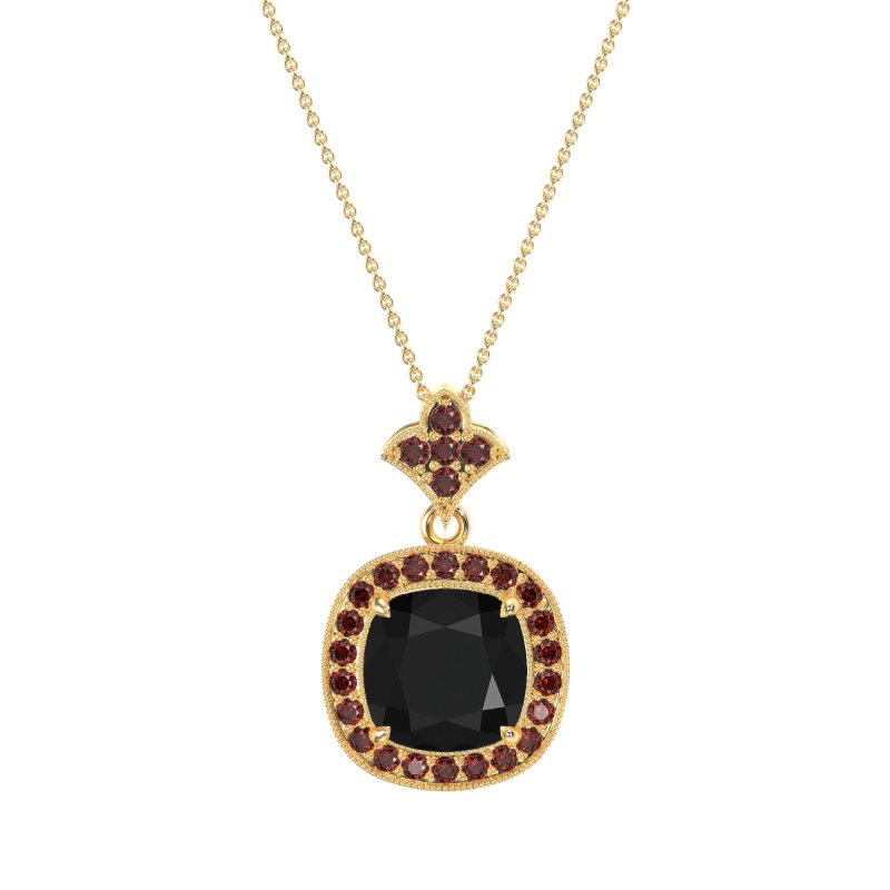 Flower Top Cushion Halo Necklace