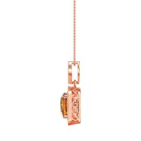 Flower Top Cushion Halo Necklace