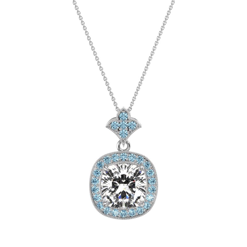 Flower Top Cushion Halo Necklace