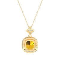 Flower Top Cushion Halo Necklace