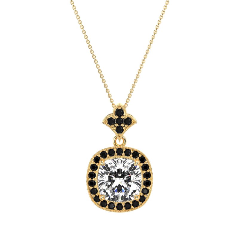 Flower Top Cushion Halo Necklace