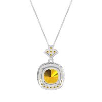 Flower Top Cushion Halo Necklace